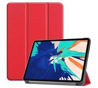 [TECH SHEK] Smart Case for iPad Pro 11 Inch 2022/2021/2020/2018 (4th /3rd /2nd /1st Generation), Slim Stand Hard Back Shell Cover (Red)