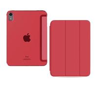 [TECH SHEK] Smart for iPad 10th Generation Case 2022, Slim Stand Hard PC Translucent Back Shell Smart Cover Case for iPad 10th Gen 10.9 inch 2022, Support Touch ID, Auto Wake/Sleep (Red)