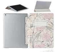 [TECH SHEK] Smart for iPad 10th Generation Case 2022, Slim Stand Hard PC Translucent Back Shell Smart Cover Case for iPad 10th Gen 10.9 inch 2022, Support Touch ID, Auto Wake/Sleep (Flower)