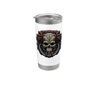 Tech Skull Futuristic Mechanical Skull Bot Future Technology Stainless Steel Insulated Tumbler