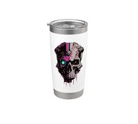 Tech Skull Futuristic Mechanical Skull Bot Future Technology Stainless Steel Insulated Tumbler