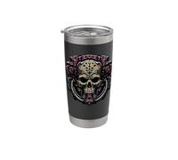 Tech Skull Futuristic Mechanical Skull Bot Future Technology Stainless Steel Insulated Tumbler