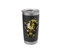 Tech Skull Futuristic Mechanical Skull Bot Future Technology Stainless Steel Insulated Tumbler