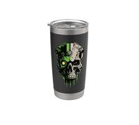 Tech Skull Futuristic Mechanical Skull Bot Future Technology Stainless Steel Insulated Tumbler