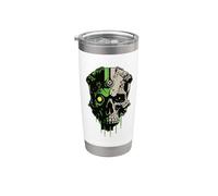 Tech Skull Futuristic Mechanical Skull Bot Future Technology Stainless Steel Insulated Tumbler