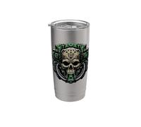 Tech Skull Futuristic Mechanical Skull Bot Future Technology Stainless Steel Insulated Tumbler