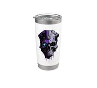 Tech Skull Futuristic Mechanical Skull Bot Future Technology Stainless Steel Insulated Tumbler