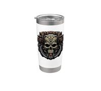 Tech Skull Futuristic Mechanical Skull Bot Future Technology Stainless Steel Insulated Tumbler