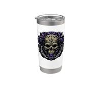 Tech Skull Futuristic Mechanical Skull Bot Future Technology Stainless Steel Insulated Tumbler