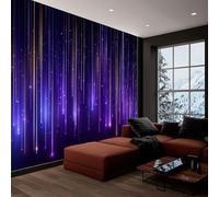 Tech Style Mural Wallpaper 500 x 280 cm, Abstract Neon Lights Stripes Wall Murals Bedrooms Large Photo Wallpaper Art Decor Paper Poster for Living Room Kitchen Office Kids
