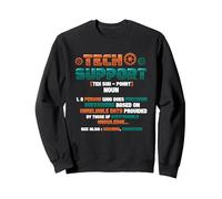 Tech Support Definition Computer Nerd IT Helpdesk Sweatshirt, Adult Unisex, Black, X-Large