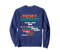 Tech Support Definition Computer Nerd IT Helpdesk Sweatshirt, Adult Unisex, Navy Blue, Medium