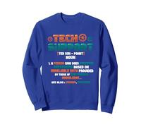 Tech Support Definition Computer Nerd IT Helpdesk Sweatshirt, Adult Unisex, Royal Blue, Large