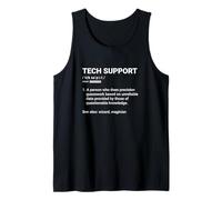 Tech Support Definition Funny Humor Nerd Geek Tank Top