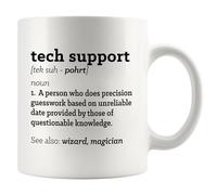 Tech Support Definition Mug Technical Support Gifts Computer Programmer IT Tech Support Engineer Support Specialist Novelty Drinkware Ceramic Mug 11 oz White