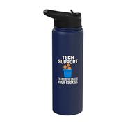 Tech Support Delete Cookies Computer Programmer Stainless Steel Insulated Water Bottle