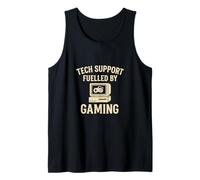 Tech Support Fuelled by Gaming Funny Gamer IT Lifestyle Tank Top