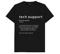 Tech Support Funny Mens T Shirt XXL Black