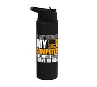 Tech Support Help Desk IT Call Center Computer G gent Stainless Steel Insulated Water Bottle