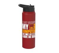 Tech Support Help Desk IT Call Center Computer G gent Stainless Steel Insulated Water Bottle
