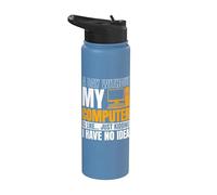 Tech Support Help Desk IT Call Center Computer G gent Stainless Steel Insulated Water Bottle
