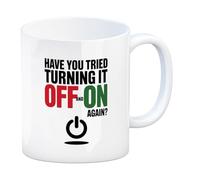 Tech Support Humor Mug with Power Button - Perfect for IT Professionals and Geeks