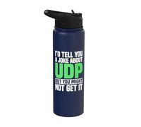 Tech Support User Datagram Protocol IT Call Center Help Desk Stainless Steel Insulated Water Bottle