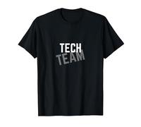TECH Team Front Print Uniform for Live Production Crews T-Shirt, Men, Black, 6X-Large
