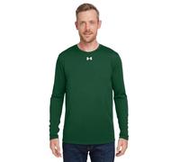 Tech Tee LS T-Shirt by Under Armour, Forest Green / White, XXXXL