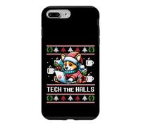 TECH THE HALLS Funny Ugly Christmas Sweater Corgi Santa Meme Case for iPhone 7 Plus/8 Plus