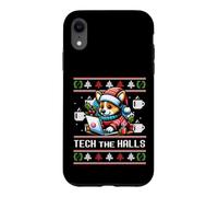 TECH THE HALLS Funny Ugly Christmas Sweater Corgi Santa Meme Case for iPhone XR