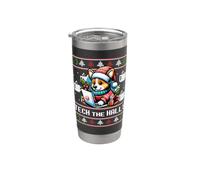 TECH THE Halls Funny Ugly Christmas Sweater Corgi Santa Meme Stainless Steel Insulated Tumbler