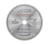 Tech Traders TCT Circular Wood Saw Blade 250mm x 30mm x 80T for Bosch, Makita etc fits 255mm saws