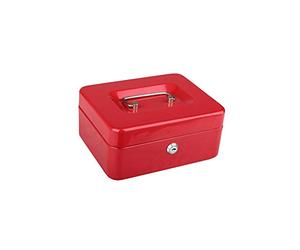 Tech Traders TTCB 8-Inch Metal Cash Box with Money Tray- 2 Keys
