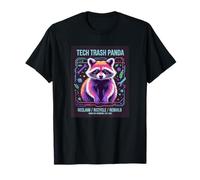 Tech Trash Panda Raccoon Reclaim Recycle Rebuild Design T-Shirt