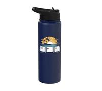 Tech Vacation Humor - Ctrl Alt Esc Beach Escape Stainless Steel Insulated Water Bottle