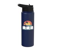 Tech Vacation Humor - Ctrl Alt Esc Beach Escape Stainless Steel Insulated Water Bottle