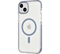Tech21 Clear Case for iPhone 14 PLUS Crystal Anti Yellow Tough Hard - Steel Blue