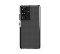 tech21 Evo Check for Samsung S21 Ultra 5G - Germ Fighting Antimicrobial Phone Case with 12 ft. Drop Protection, Smokey/Black