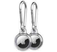 Tech21 Evo Clear AirTags case with Carabiner. Compatible with Apple AirTag.
