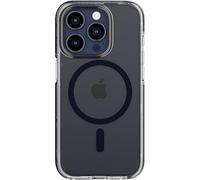 Tech21 Evo Crystal for iPhone 15 Pro - Compatible with MagSafe - Impact Protection Case - Blue Titanium