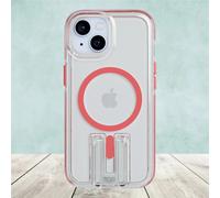 tech21 Evo Crystal Kick Case for iPhone 15 with MagSafe - Coral Pink