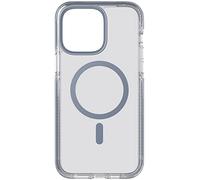 Tech21 Evo Crystal Mobile Phone Case for iPhone 14 Pro Max - Compatible with MagSafe - Transparent/Blue - Scientifically Proven Drop Protection: 4.9 m
