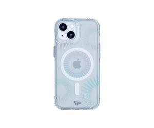 tech21 Evo Sparkle case for iPhone 15 - Compatible with MagSafe - Impact Protection Case - Lunar Clear