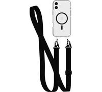 Tech21 EvoCrystal w/Crossbody for iPhone 16 Pro Compatible with MagSafe - Impact Protection Case 15x Military Standard Tested - With CrossBody Lanyard -in Black