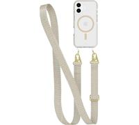 Tech21 EvoCrystal with Crossbody for iPhone 16 Pro Compatible with MagSafe - Impact Protection Case 15x Military Standard Tested - With CrossBody Lanyard -in Gold