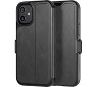 Tech21 EvoWallet Case for Apple iPhone 12 mini 5G - Hygienically Clean Bacterial Germ Fighting Antimicrobial Cover,Black