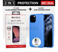 Tech21 Gel Case Back Cover + Zagg Glass Screen Protector for Apple iPhone 11 Pro
