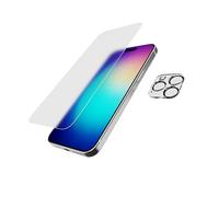 Tech21 Impact Glass - Anti-Glare Screen and Camera Lens Protector Bundle for iPhone 15 Pro Max - Easy applicator tool included