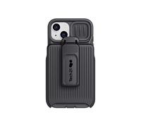 tech21 iPhone 14 Evo Max Compatible with MagSafe - Durable, Shock-Absorbing and Rugged Phone Case with Holster and 20ft FlexShock Multi-Drop Protection Black